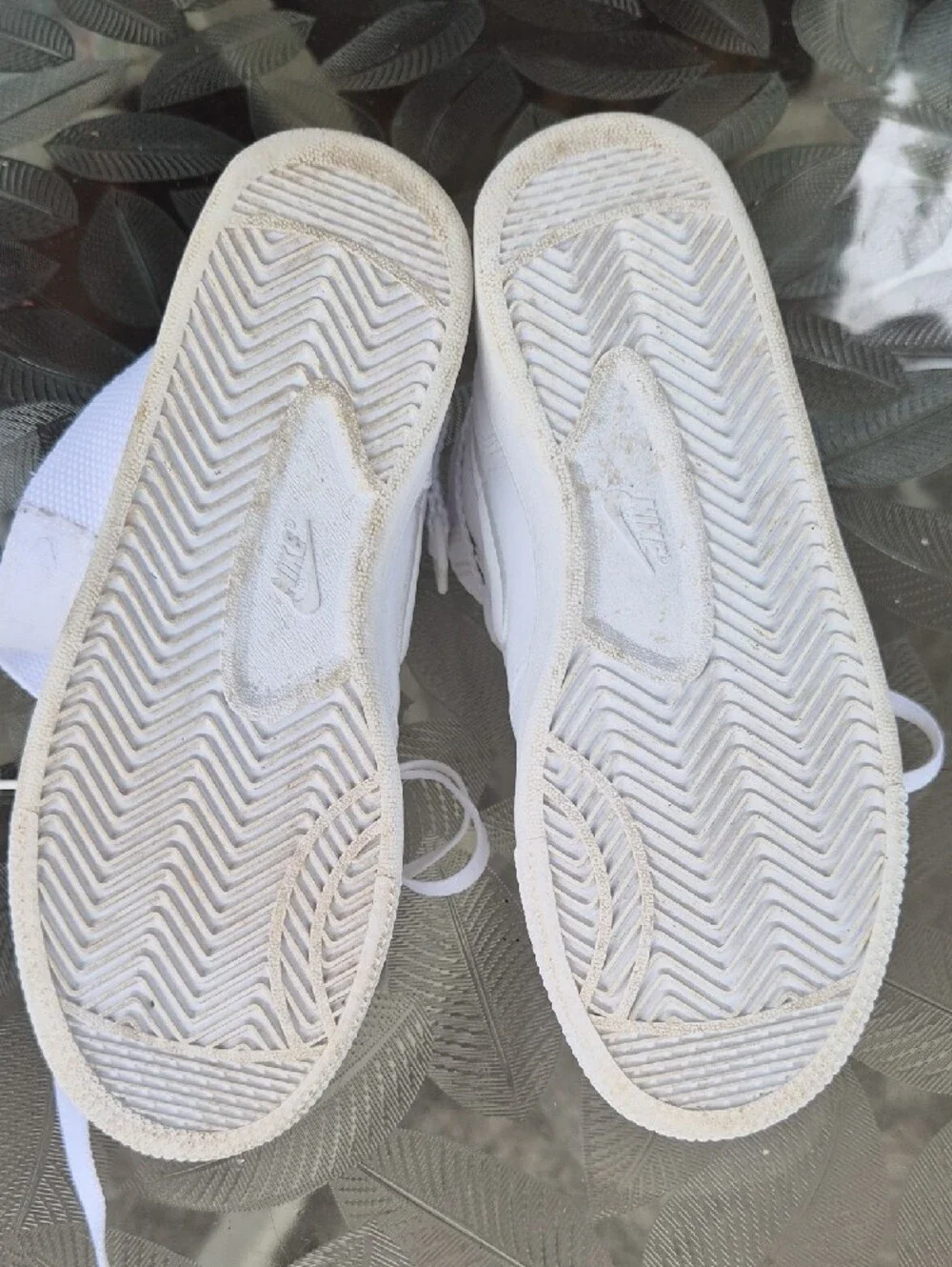 Nike White High-Top Sneakers with Ankle Strap